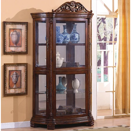 Half Round Curio Cabinet